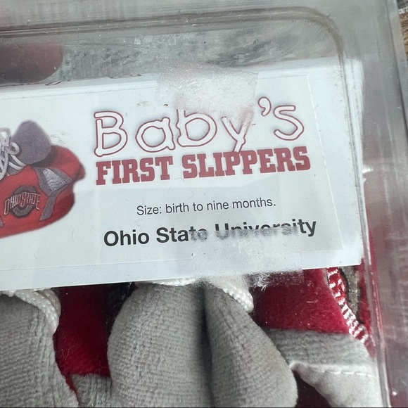 Ohio State Buckeyes Comfy Feet Baby First Sneaker Slippers Birth to 9 Months - Picture 5 of 6